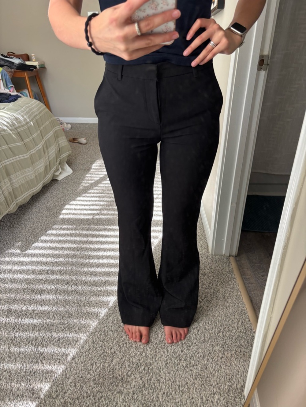Banana Republic Black sculpted stretch bootcut Dress Pants